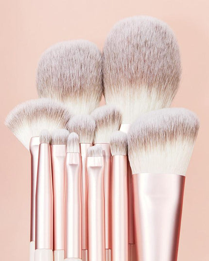Rownyeon Misty Peach Makeup Brush 11-in-Set RY013 - Chic Decent