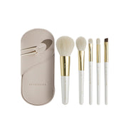 Rownyeon Portable Wool Makeup Brush 5-in-Set White RY002 - Chic Decent