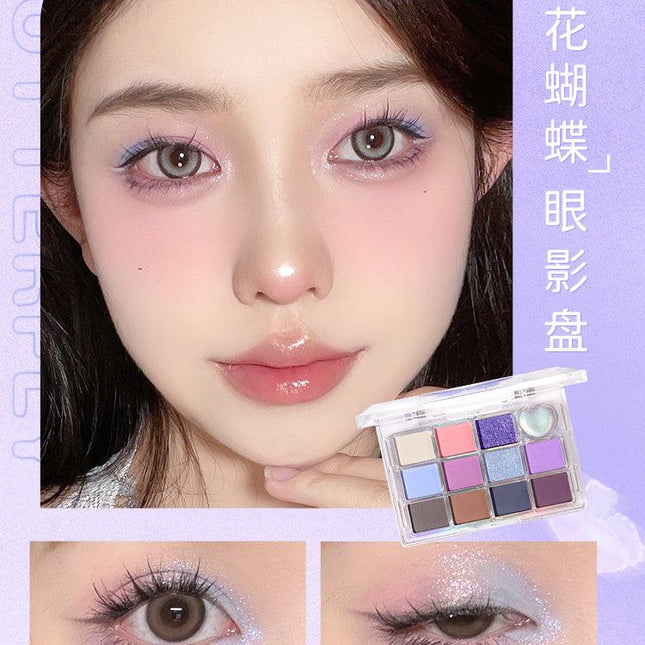 【NEW Butterfly】JILL LEEN Pretty 12 Colors Eyeshadow Palette JL019 - Chic Decent