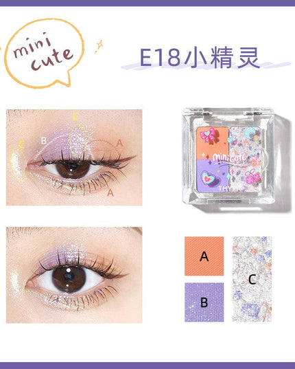 【NEW 18-23】Thyra Mini Cute Y2K Tri-color Eyeshadow THY003 - Chic Decent