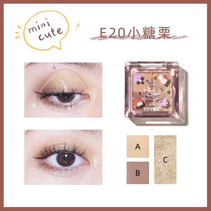 【NEW 18-23】Thyra Mini Cute Y2K Tri-color Eyeshadow THY003 - Chic Decent