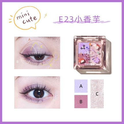 【NEW 18-23】Thyra Mini Cute Y2K Tri-color Eyeshadow THY003 - Chic Decent