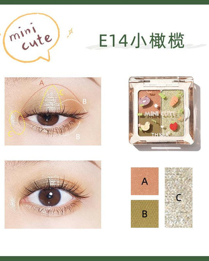 【NEW 18-23】Thyra Mini Cute Y2K Tri-color Eyeshadow THY003 - Chic Decent