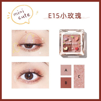 【NEW 18-23】Thyra Mini Cute Y2K Tri-color Eyeshadow THY003 - Chic Decent