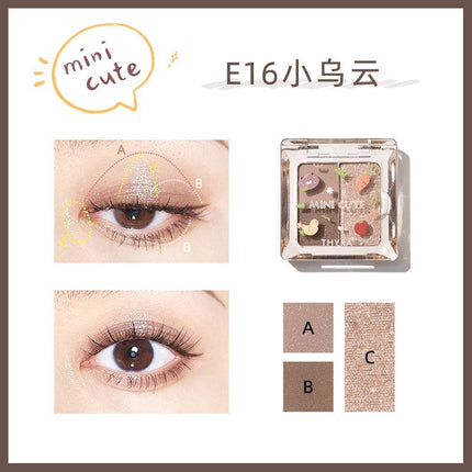 【NEW 18-23】Thyra Mini Cute Y2K Tri-color Eyeshadow THY003 - Chic Decent