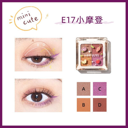 【NEW 18-23】Thyra Mini Cute Y2K Tri-color Eyeshadow THY003 - Chic Decent